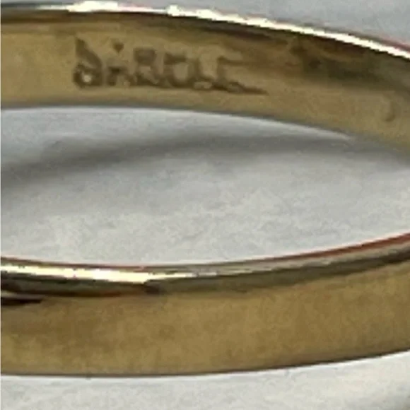 Vintage Gold plated MultiGemstone Ring 7 Ruby Red Citrine Blue Green Leaf Design - Picture 10 of 13